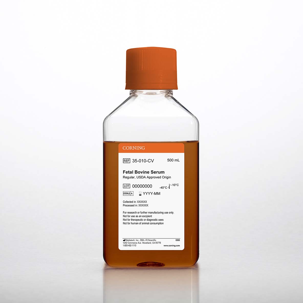 マッチラベル100枚　欧米向け輸出用 牛胎児血清 | FBS製造と供給 | Corning